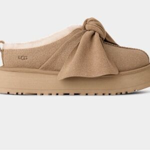 UGG Brown Slip-On Mules with Bow